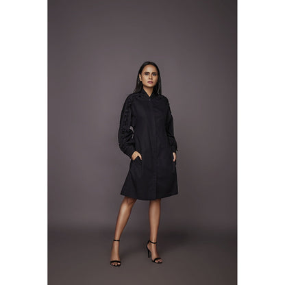 Deepika Arora A-Line Cotton Dress - Black