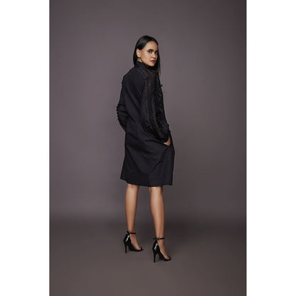 Deepika Arora A-Line Cotton Dress - Black