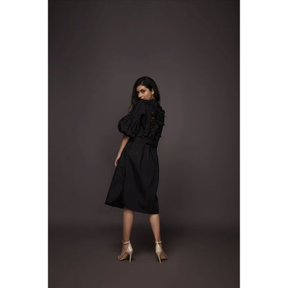 Deepika Arora Shirt Dress - Black