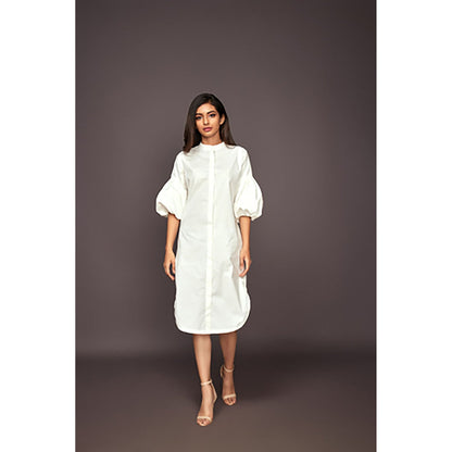 Deepika Arora Shirt Dress - White