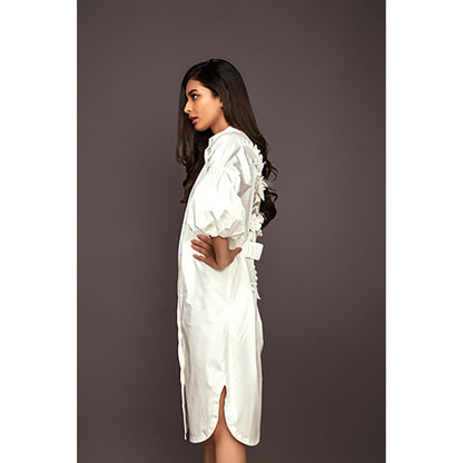 Deepika Arora Shirt Dress - White