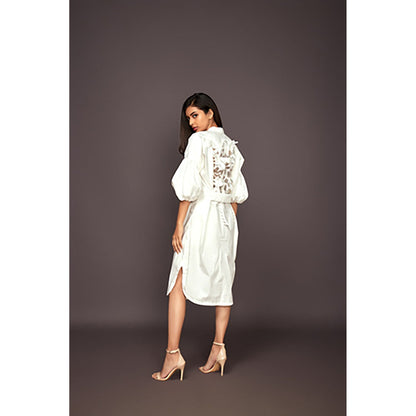 Deepika Arora Shirt Dress - White