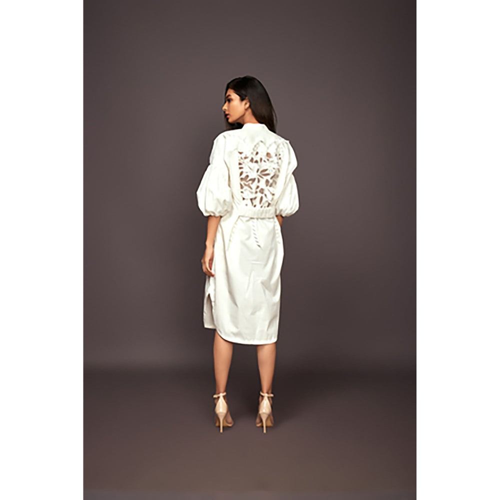 Deepika Arora Shirt Dress - White
