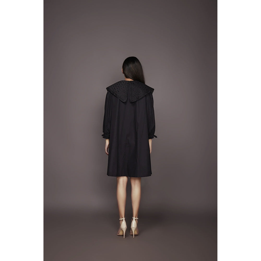 Deepika Arora A-Line Cotton Dress - Black