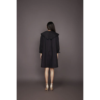 Deepika Arora A-Line Cotton Dress - Black