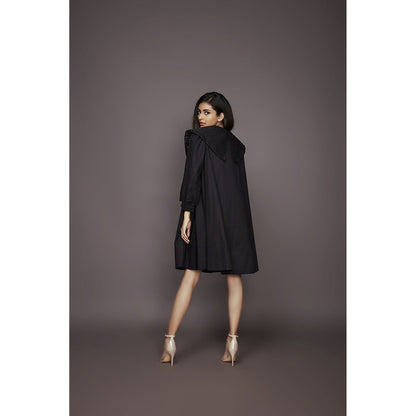 Deepika Arora A-Line Cotton Dress - Black