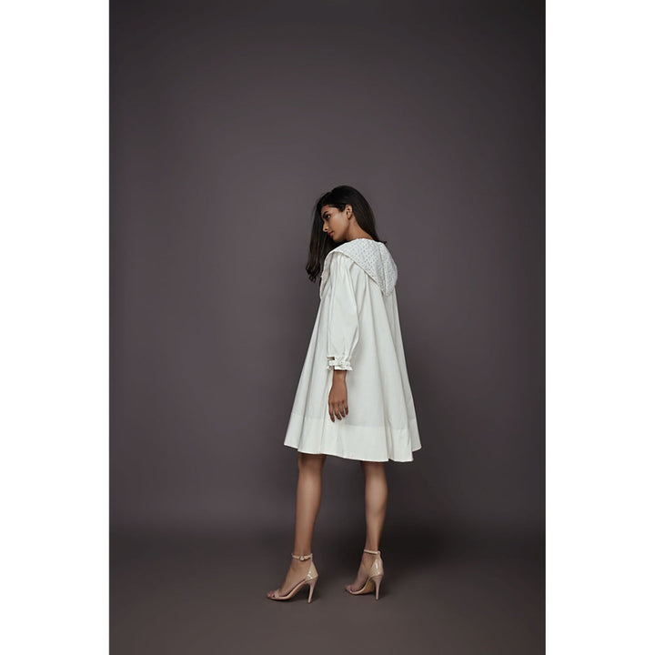 Deepika Arora A-Line Cotton Dress - White