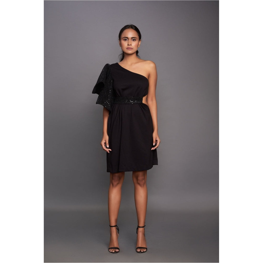 Deepika Arora One Shoulder Dress - Black