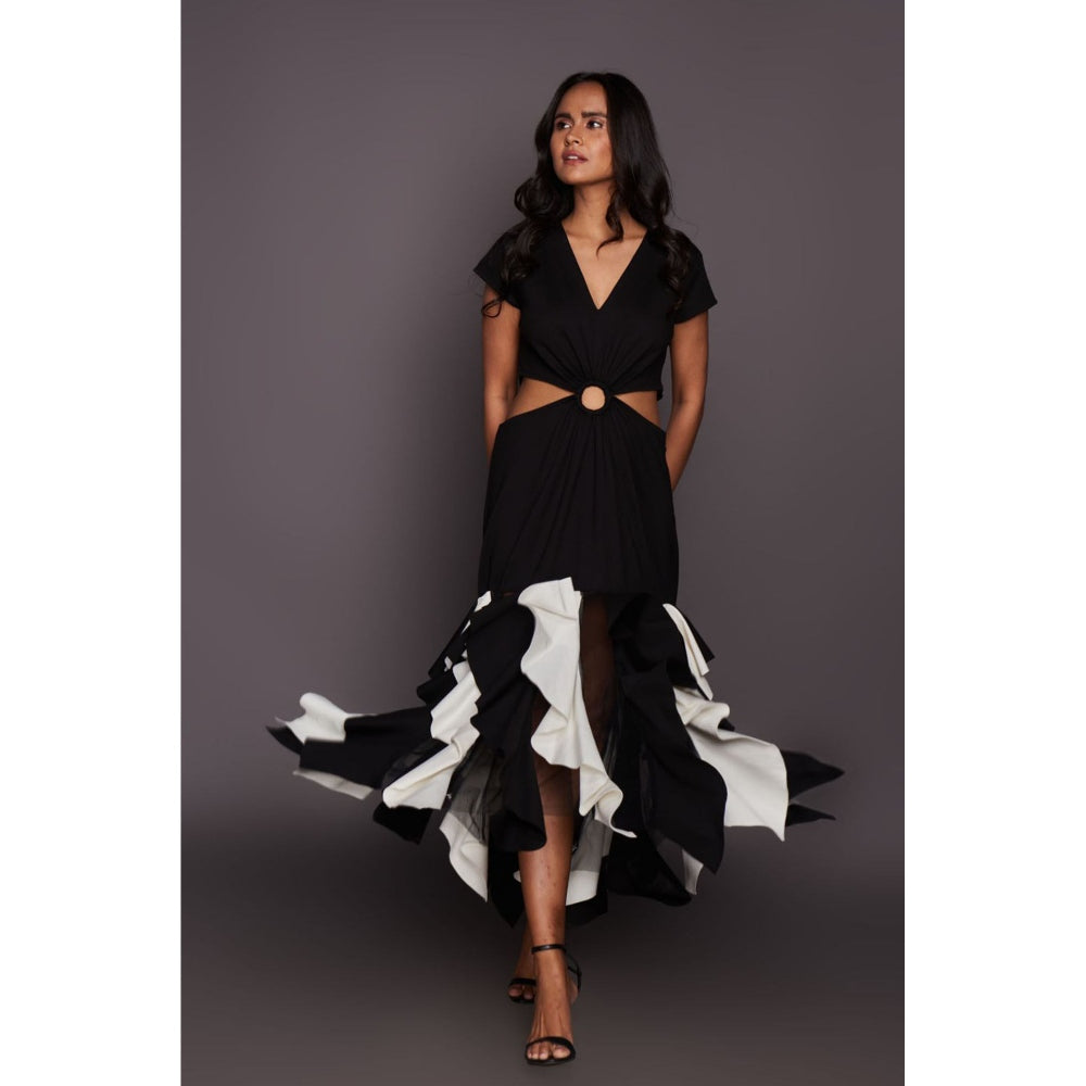 Deepika Arora Multi-Color Side Cutout Maxi Dress
