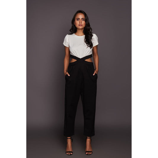 Deepika Arora White Front Cross Jumpsuit