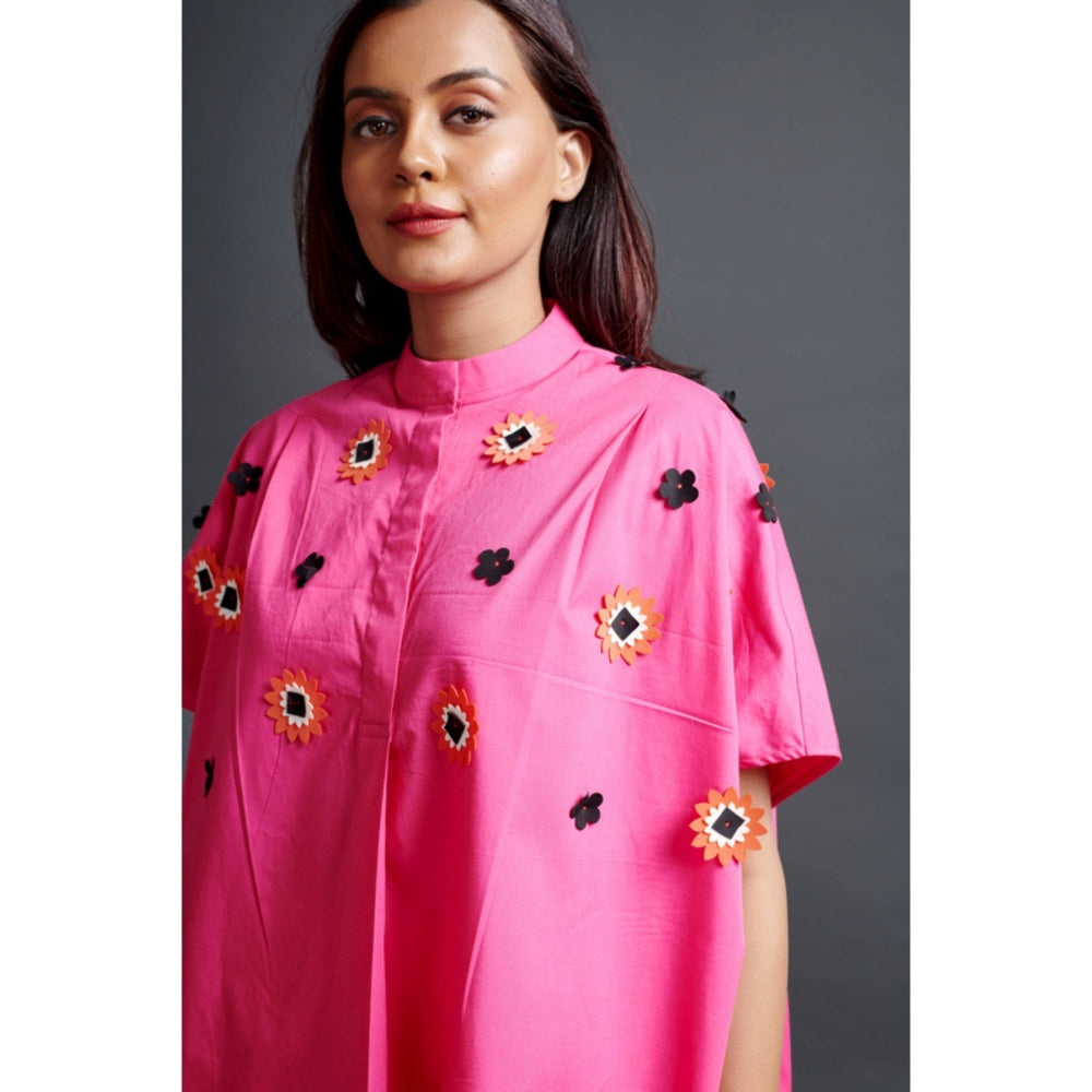 Deepika Arora Oversized Shirt with Pant Co-Ord Set Pink (Set of 2)