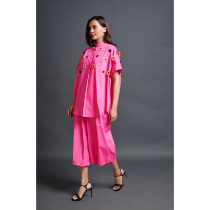 Deepika Arora Oversized Shirt with Pant Co-Ord Set Pink (Set of 2)