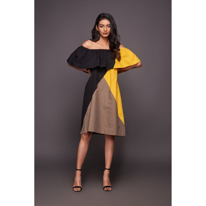 Deepika Arora Yellow Off-Shoulder Dress