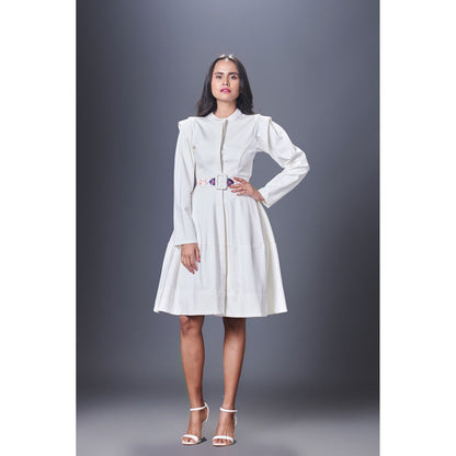 Deepika Arora White Jacket Dress (Set of 2)