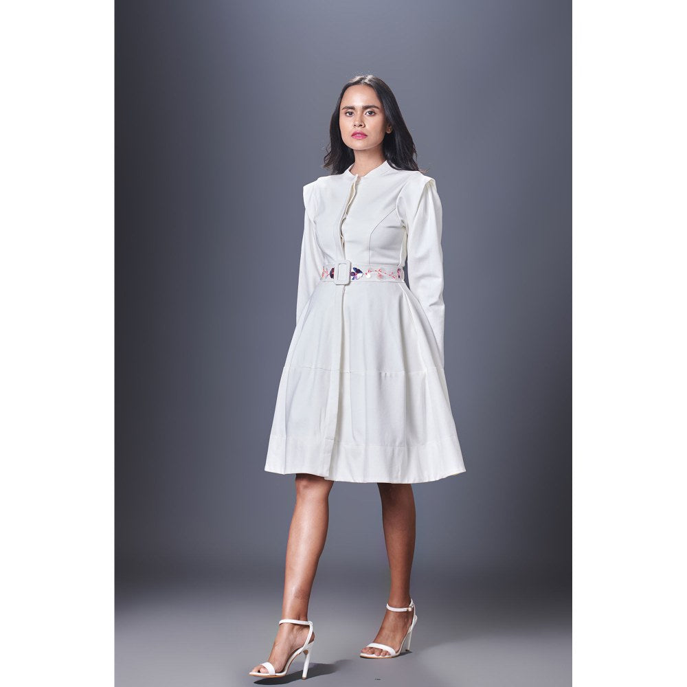 Deepika Arora White Jacket Dress (Set of 2)