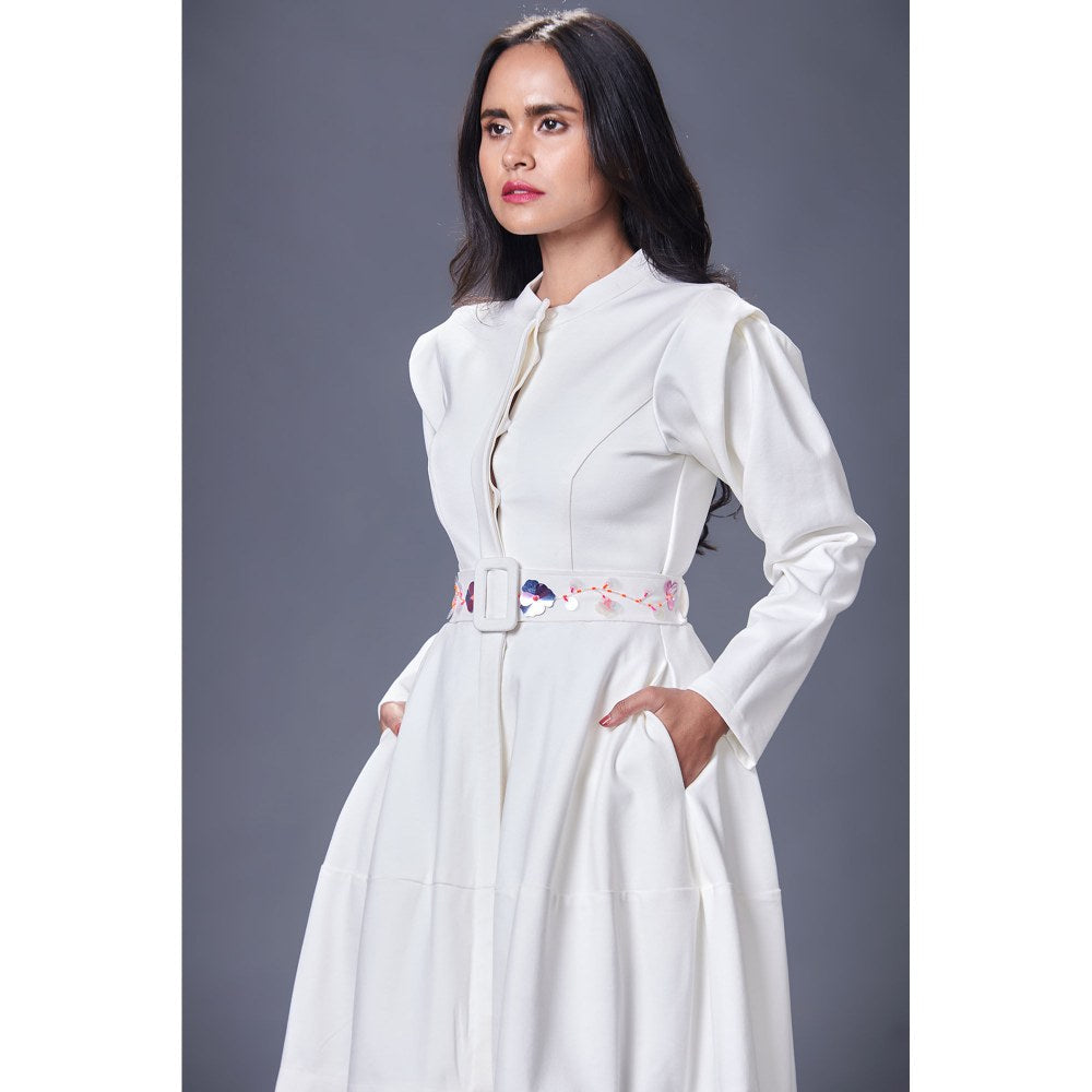 Deepika Arora White Jacket Dress (Set of 2)