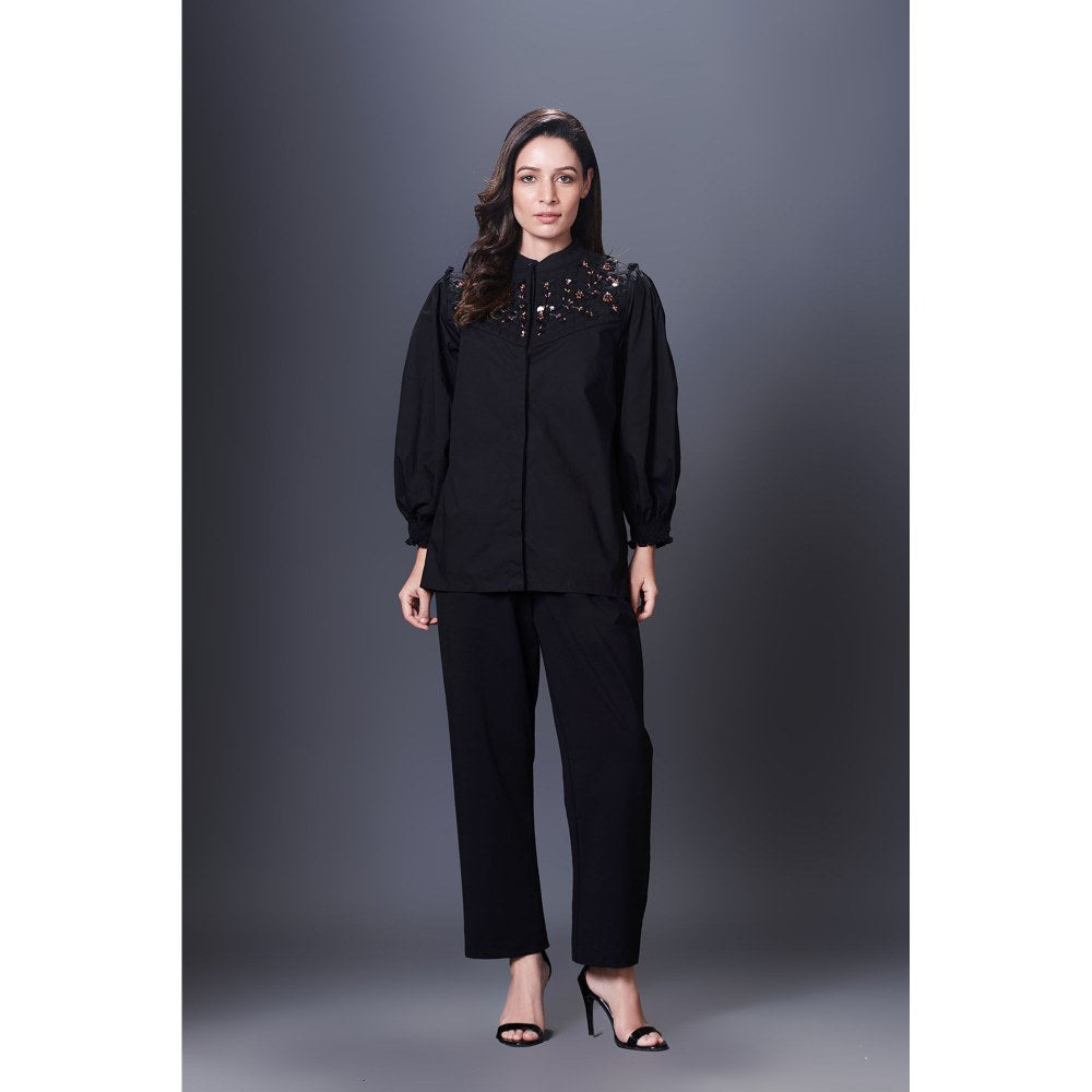 Deepika Arora Black Jacket Style Co-Ord (Set of 2)