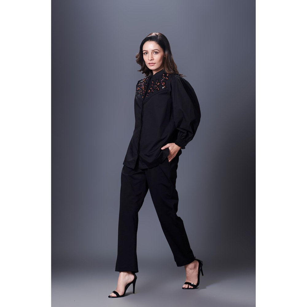 Deepika Arora Black Jacket Style Co-Ord (Set of 2)