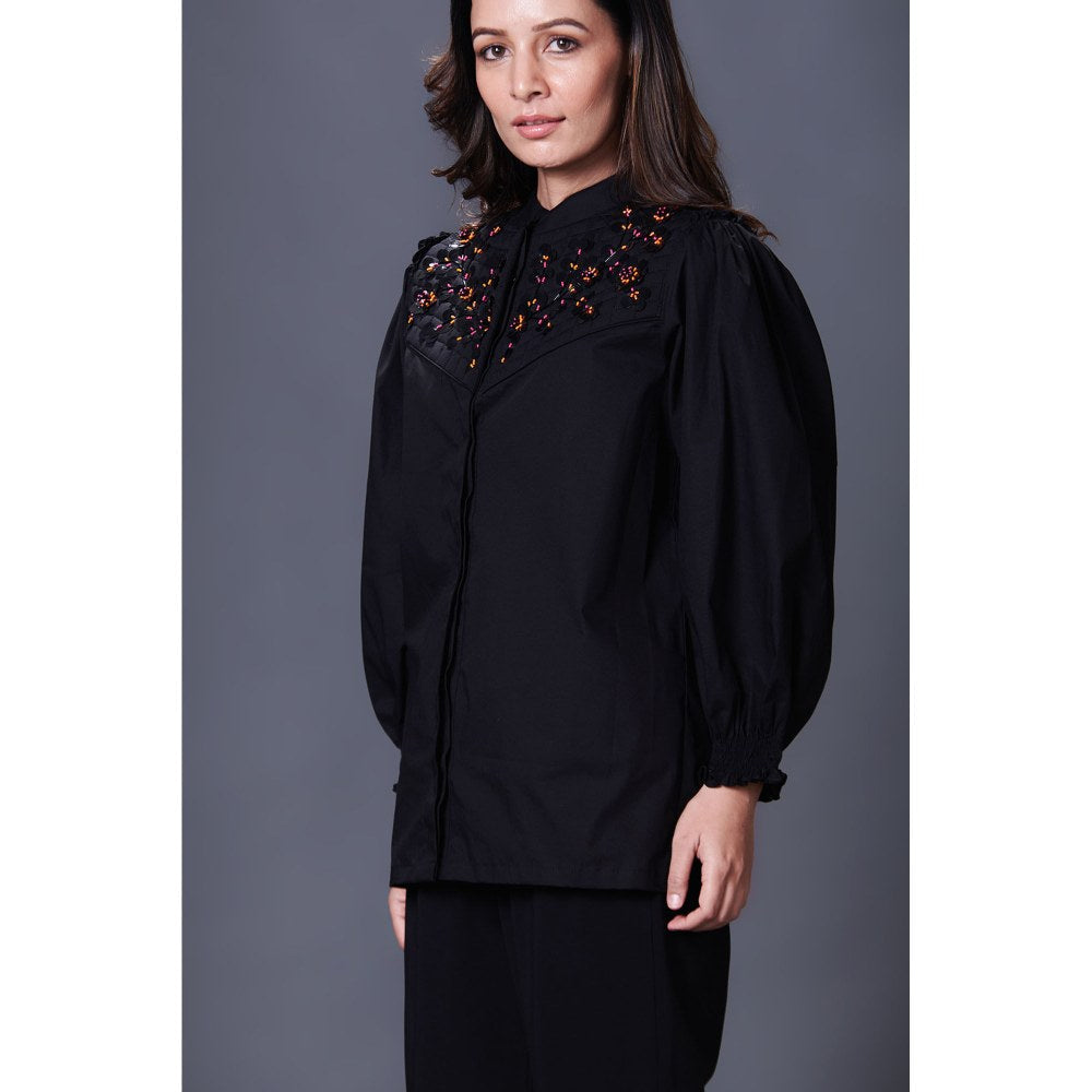 Deepika Arora Black Jacket Style Co-Ord (Set of 2)