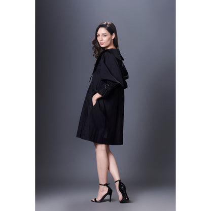 Deepika Arora Black Dress With Sailor Collar