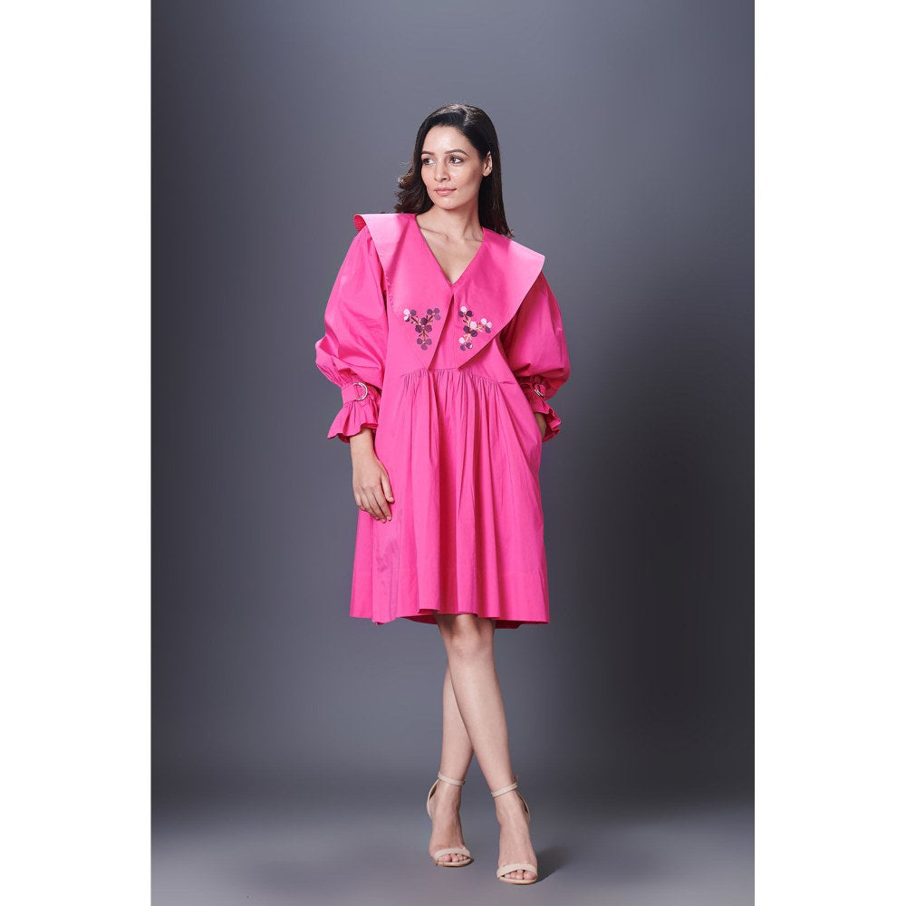 Deepika Arora Pink Dress With Sailor Collar
