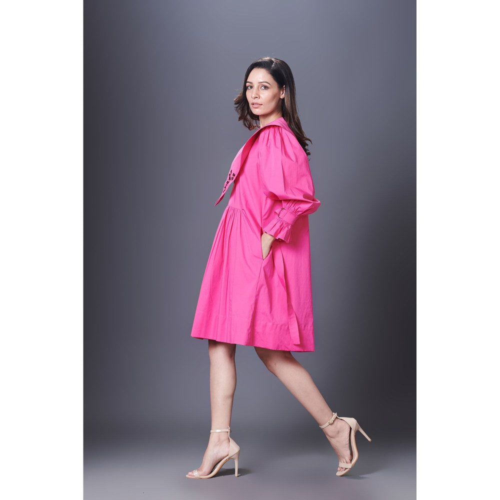 Deepika Arora Pink Dress With Sailor Collar