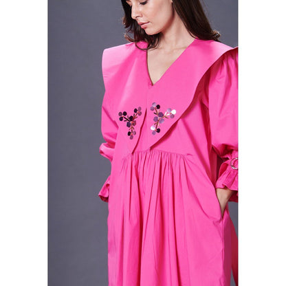 Deepika Arora Pink Dress With Sailor Collar
