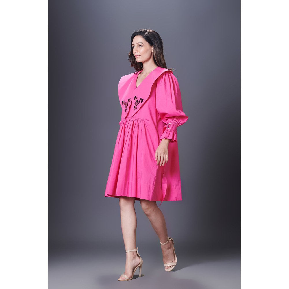 Deepika Arora Pink Dress With Sailor Collar