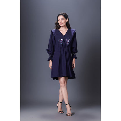 Deepika Arora Purple Dress With Sailor Collar