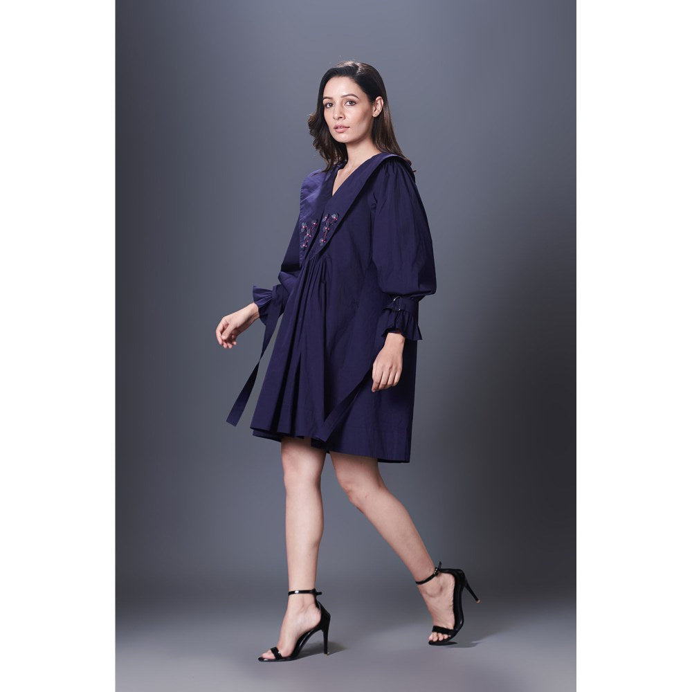 Deepika Arora Purple Dress With Sailor Collar