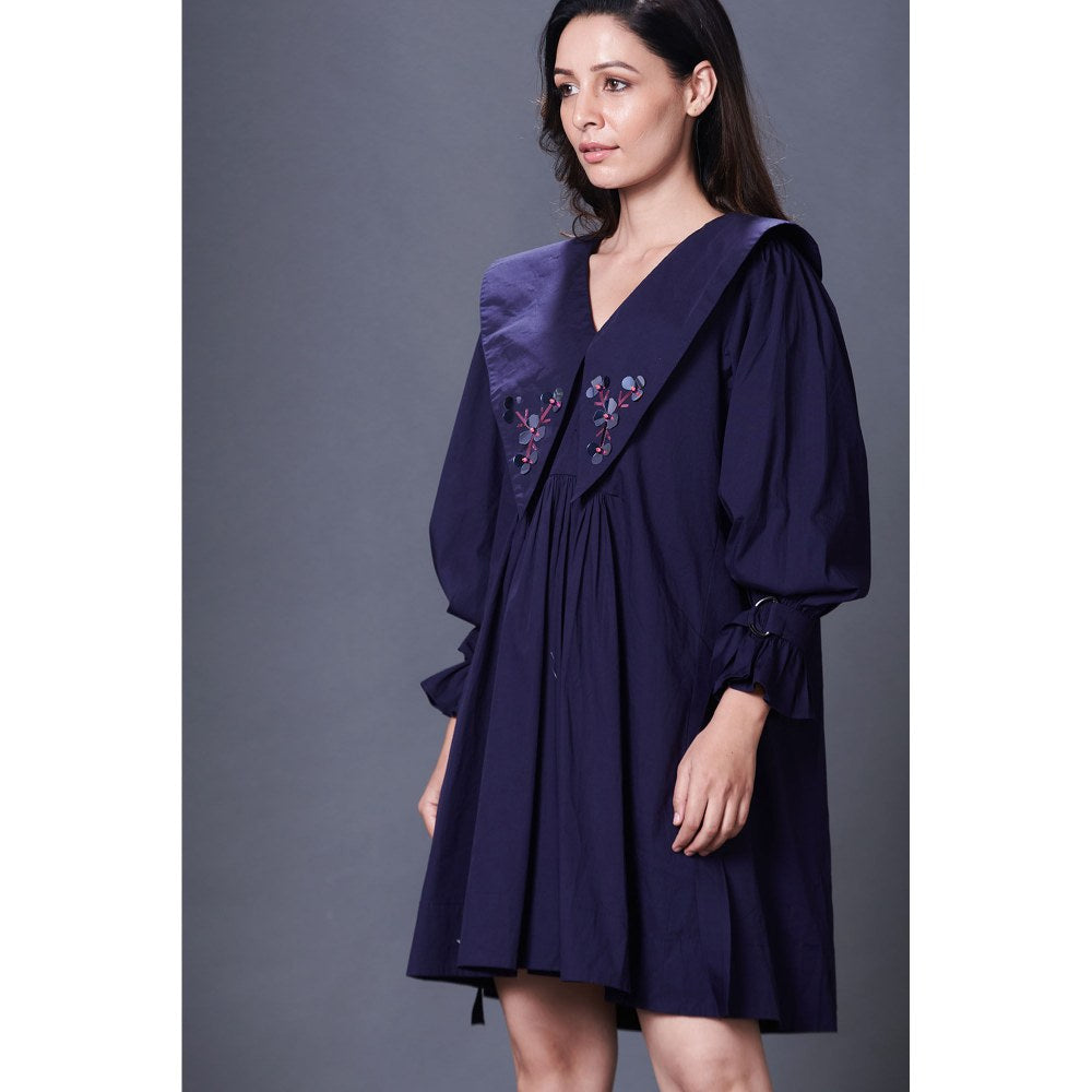 Deepika Arora Purple Dress With Sailor Collar