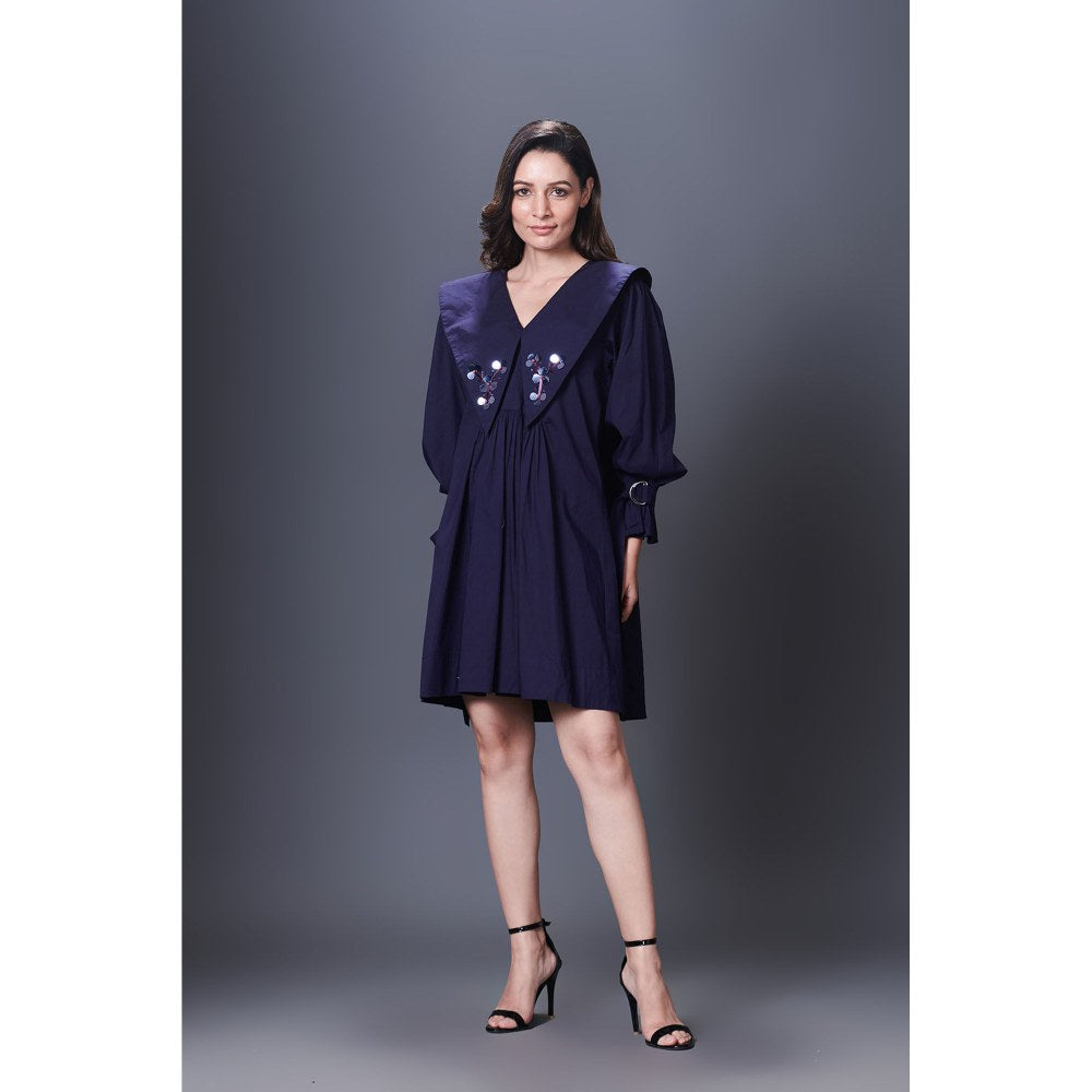 Deepika Arora Purple Dress With Sailor Collar