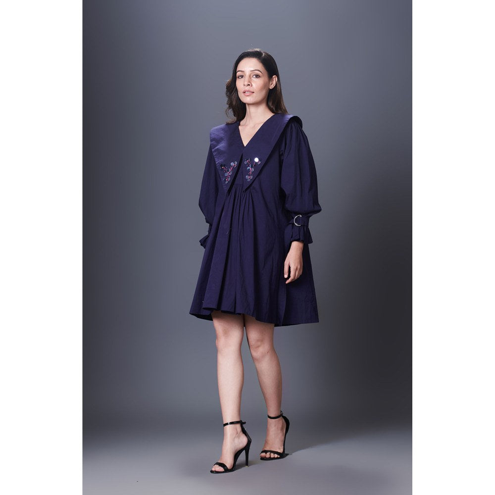 Deepika Arora Purple Dress With Sailor Collar