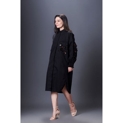 Deepika Arora Black Shirt Dress