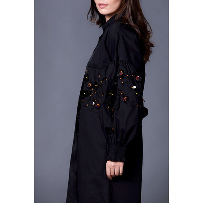 Deepika Arora Black Shirt Dress