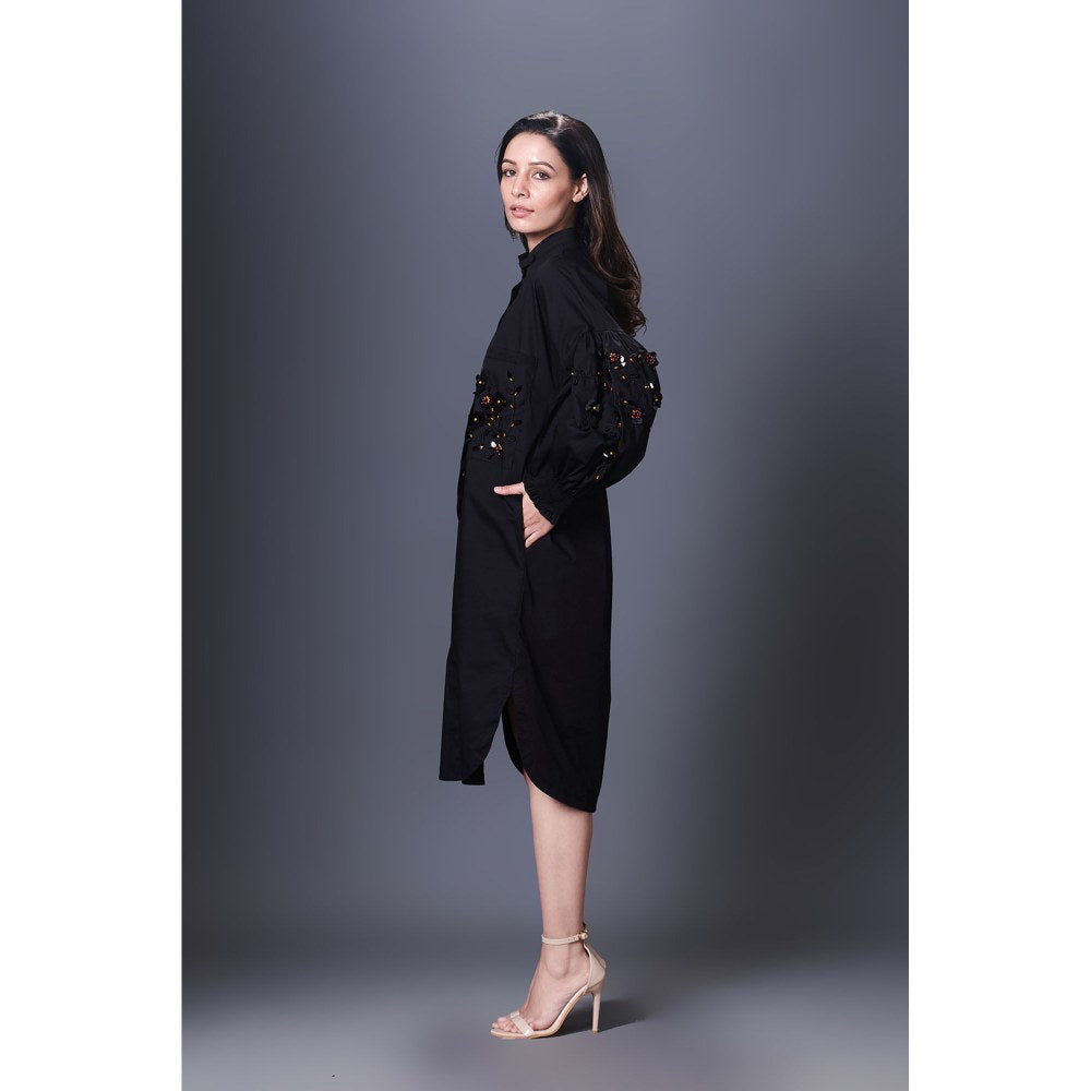 Deepika Arora Black Shirt Dress