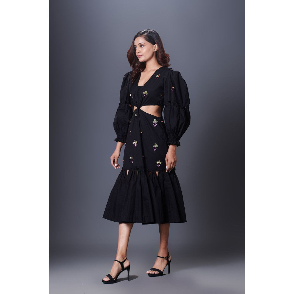 Deepika Arora Black Cutout Dress