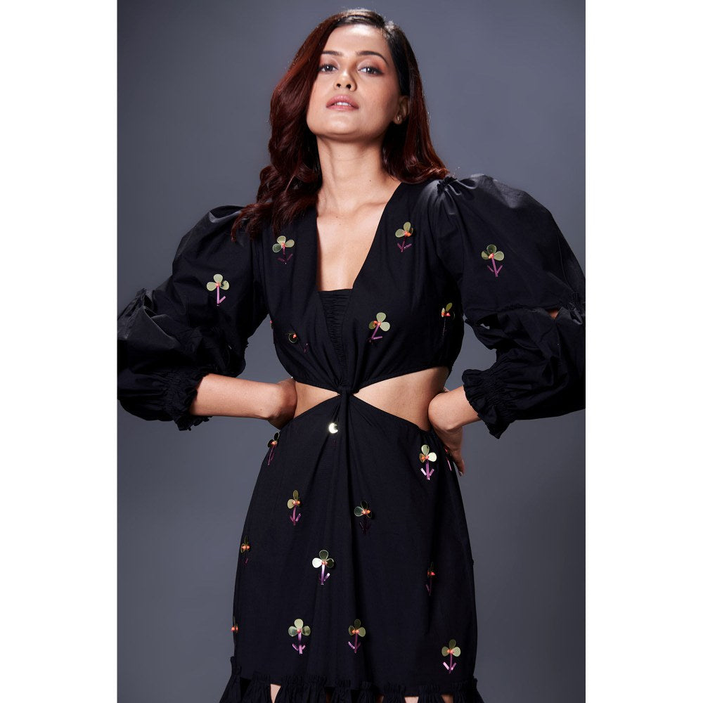Deepika Arora Black Cutout Dress