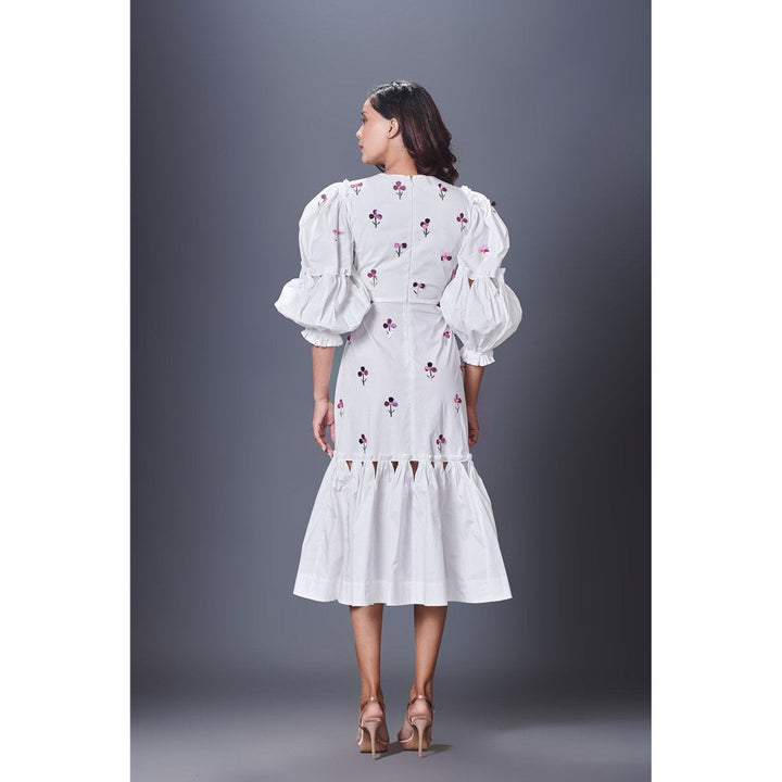 Deepika Arora White Cutout Dress