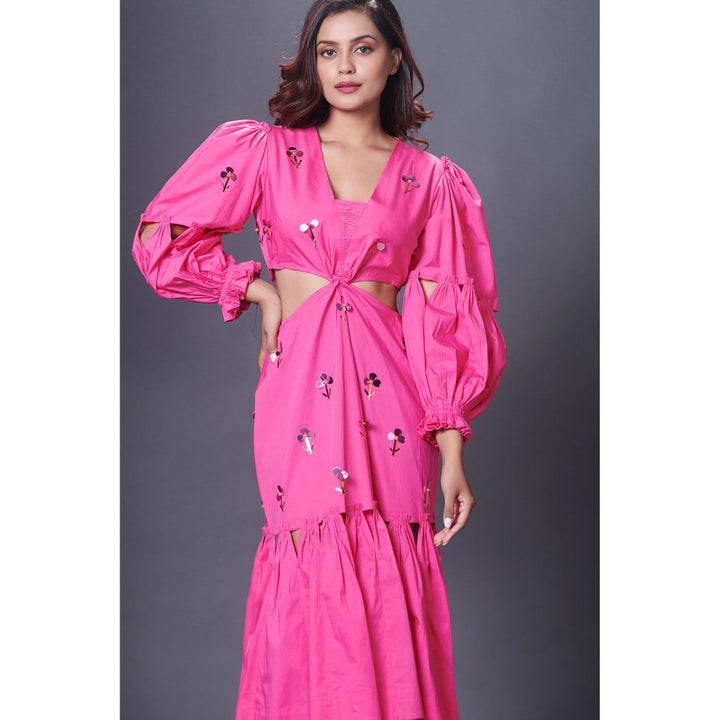 Deepika Arora Pink Cutout Dress