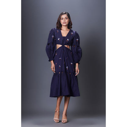 Deepika Arora Purple Cutout Dress