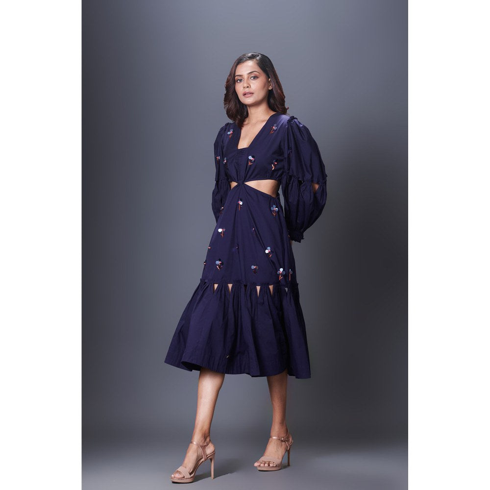 Deepika Arora Purple Cutout Dress