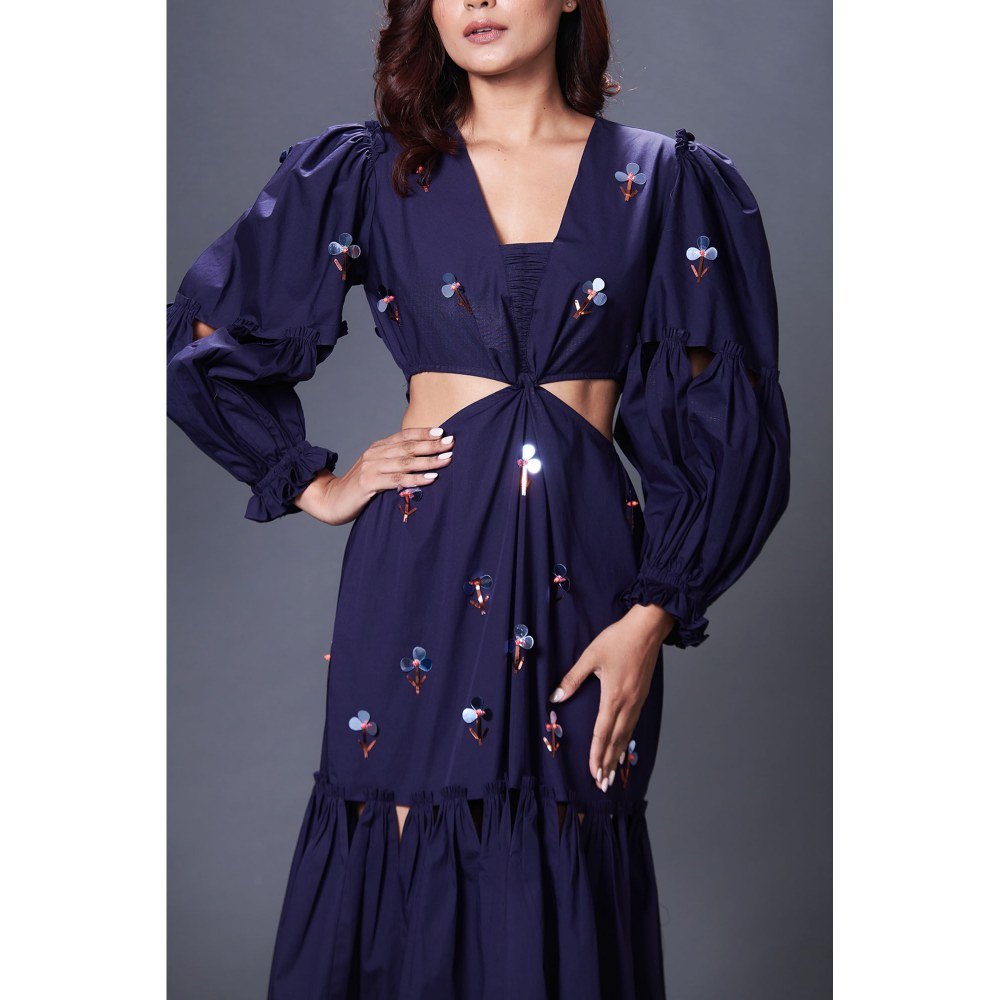 Deepika Arora Purple Cutout Dress