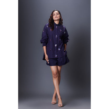 Deepika Arora Navy Blue Co-Ord (Set of 2)