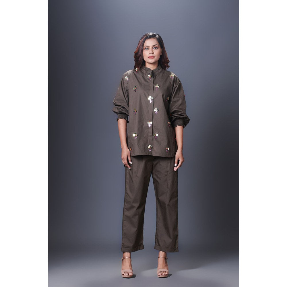 Deepika Arora Olive Green Co-Ord (Set of 2)