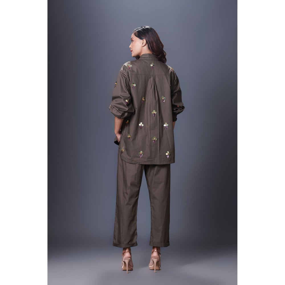 Deepika Arora Olive Green Co-Ord (Set of 2)