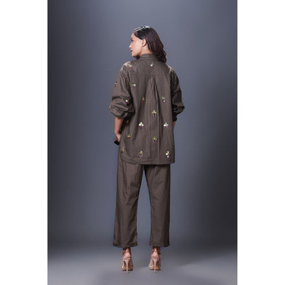 Deepika Arora Olive Green Co-Ord (Set of 2)