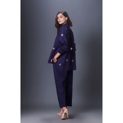 Deepika Arora Navy Blue Co-Ord (Set of 2)