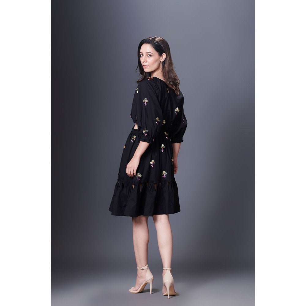 Deepika Arora Black Off-Shoulder Dress