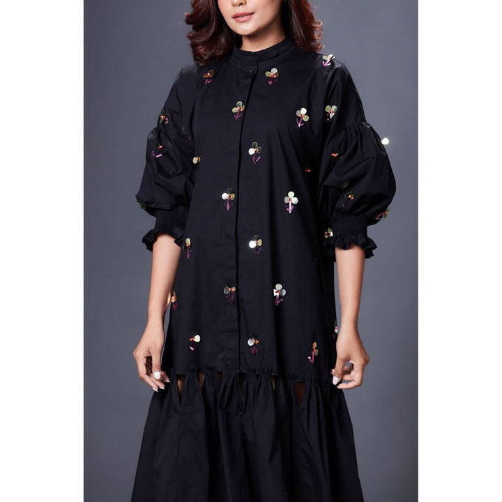 Deepika Arora Black Hand Embroidered Dress